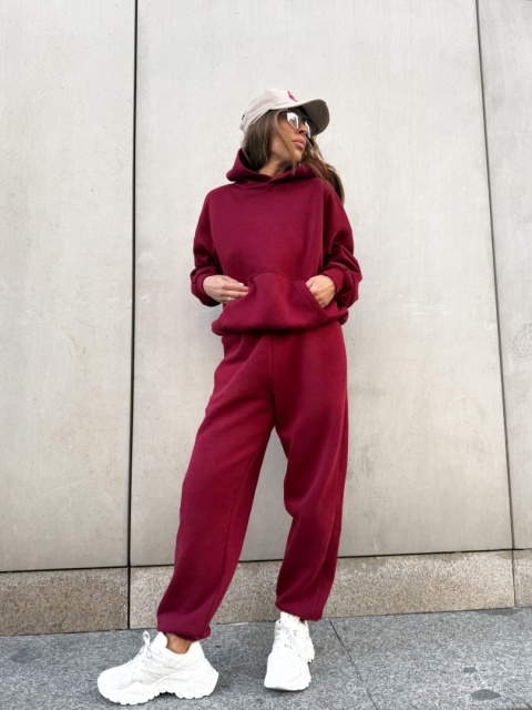 BURGUNDY CUBE HOODIE