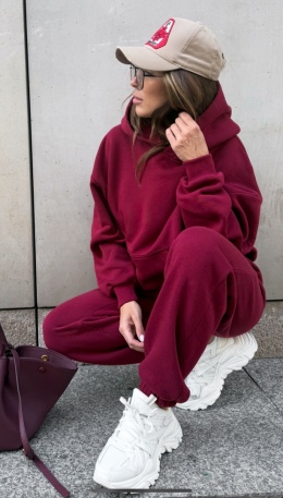 BURGUNDY CUBE HOODIE