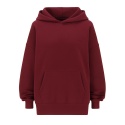 BURGUNDY LONGLINE HOODIE